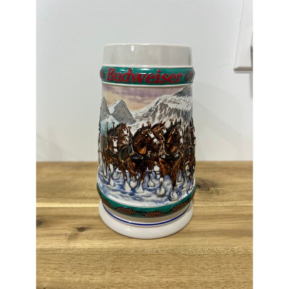 1993 Anheuser-Busch Budweiser Holiday Stein titled "Special Delivery" - Picture 1 of 10